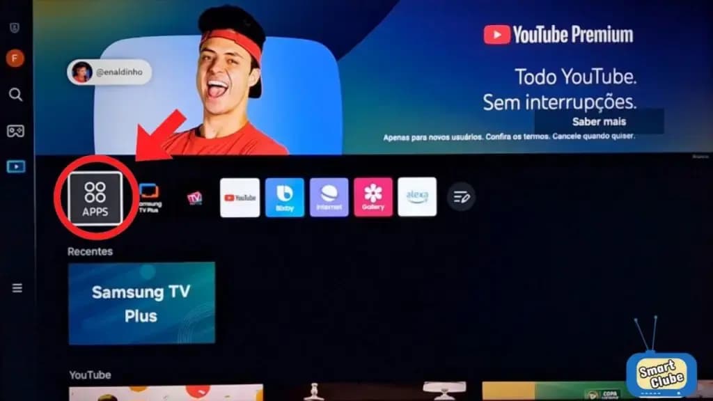 Passo 1 Assist Plus - Abra a loja da sua Smart TV
